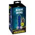 Beasty Cocks Firefly Fantasies — fantāzijas vibrators ar sildīšanas un kustības uz priekšu un atpakaļ funkciju (zils) — 23,4 cm