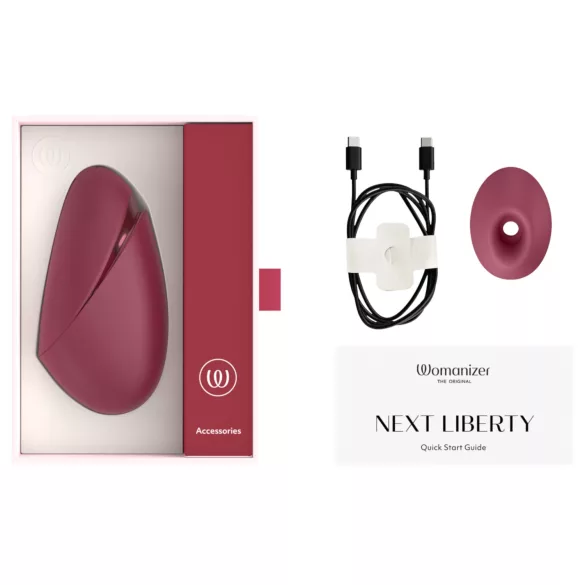 Womanizer Next Liberty - gaisa viļņu klitora stimulators (sarkans)