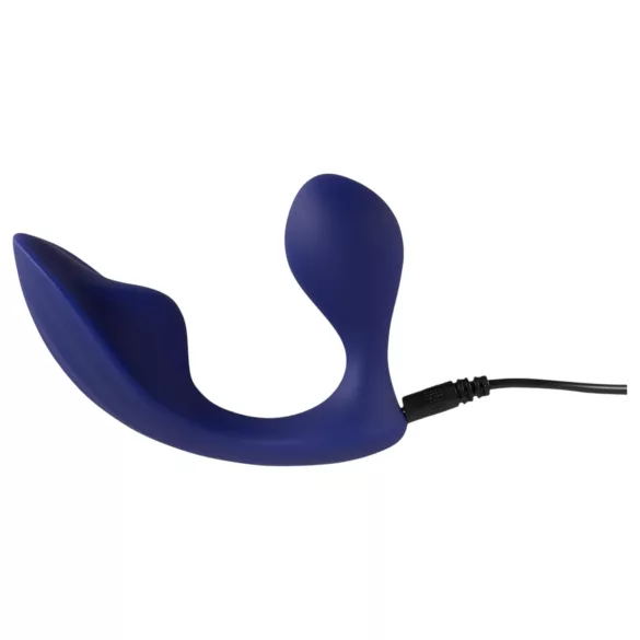SMILE - anālais un biksīšu vibrators ar tālvadības pulti (zils)