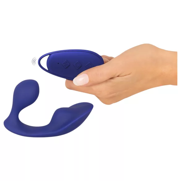 SMILE - anālais un biksīšu vibrators ar tālvadības pulti (zils)
