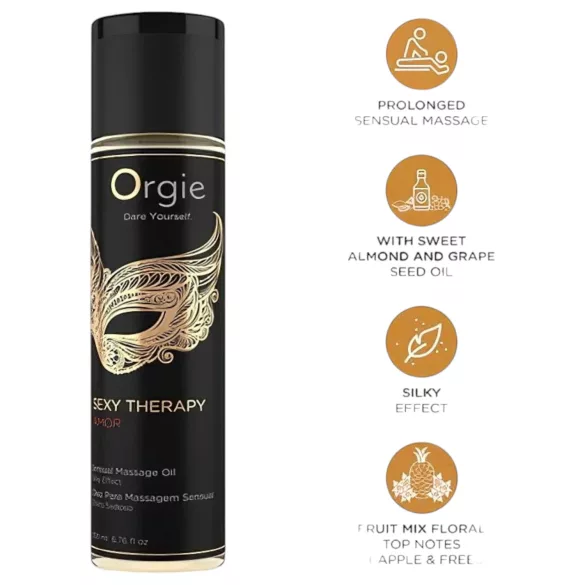 Orgie Amor - juteklīgs masāžas eļļa 200ml