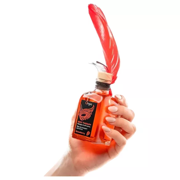 Orgie masāžas eļļu komplekts ar zemeņu aromātu