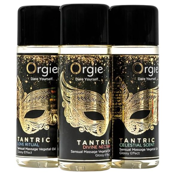 Orgie Tantric - juteklīgā masāžas eļļu komplekts (3x30ml)
