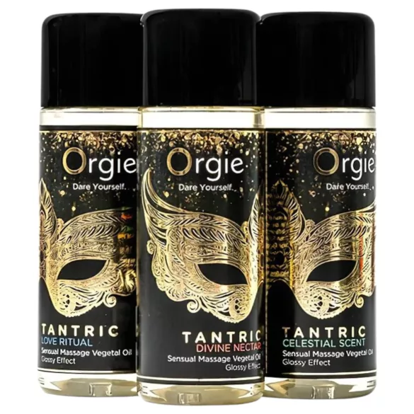 Orgie juteklīgo masāžas eļļu komplekts 3x30ml