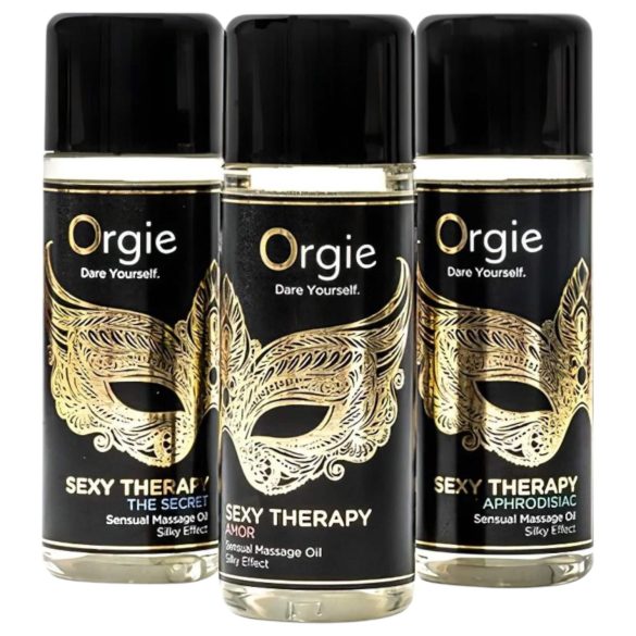 Orgie Sexy Therapy - juteklīgs masāžas eļļu komplekts (3x30ml)