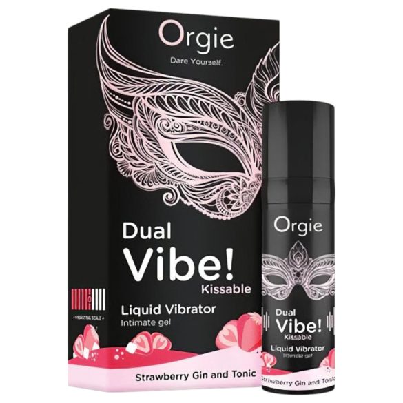 Orgie diviem paredzēts šķidrais vibrators ar zemeņu un džina tonika aromātu 15ml