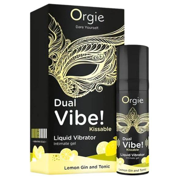 Orgie Dual Vibe - uniseksa šķidrais vibrators Gin Tonic (15ml)