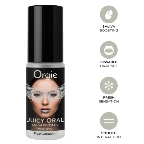 Orgie Juicy Oral - izsmidzināms līdzeklis skūpstiem un orālajai baudai (15 ml)