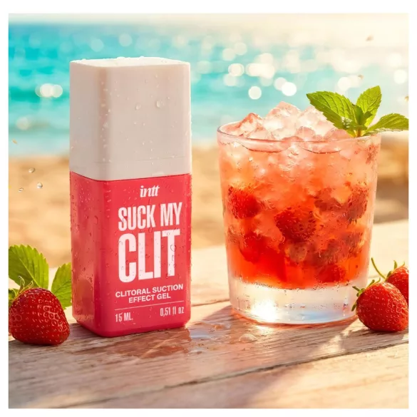 Intt Suck My Clit - klitora stimulējošais gels sievietēm - zemeņu (15 ml)