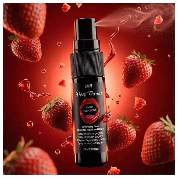intt Deep Throat - dziļās rīkles aerosols - zemeņu (12 ml)