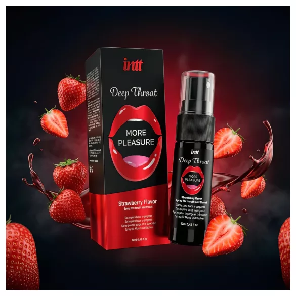 intt Deep Throat - dziļās rīkles aerosols - zemeņu (12 ml)