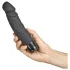 Baseks - realistisks stieņa vibrators (melns) - 19 cm