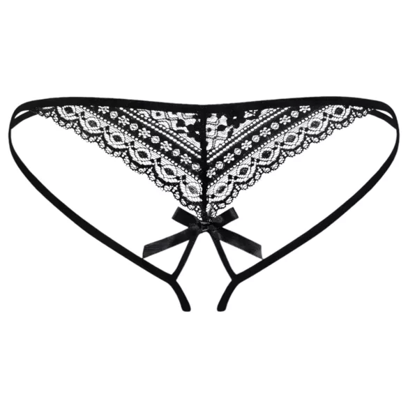 Obsessive sieviešu biksītes ar dubultām lencēm melnas - L/XL
