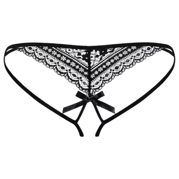 Obsessive sieviešu biksītes ar dubultām lencēm melnas - L/XL