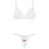 Obsessive Weddya Bride - divdaļīgs līgavas komplekts (balts) - L/XL