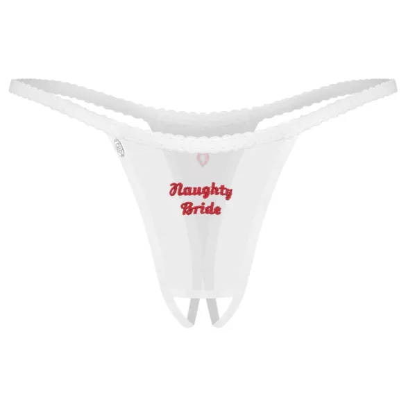 Obsessive Weddya Bride - atvērtas stringbiksītes (baltas)