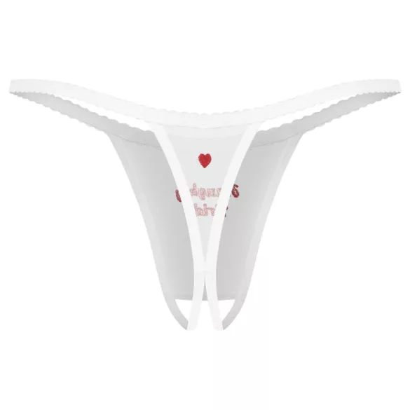 Obsessive Weddya Bride - atvērtas stringbiksītes (baltas)