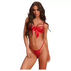   Obsessive Gifty - divdaļīgs seksīgs sieviešu apakšveļas komplekts (sarkans)