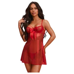   Obsessive Gifty - babydoll un stringu komplekts (sarkanā krāsā)