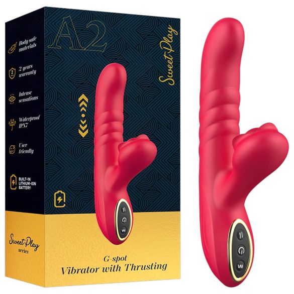 Sweet Play - 2in1 vibrators ar triecieniem un klitora stimulāciju rozā