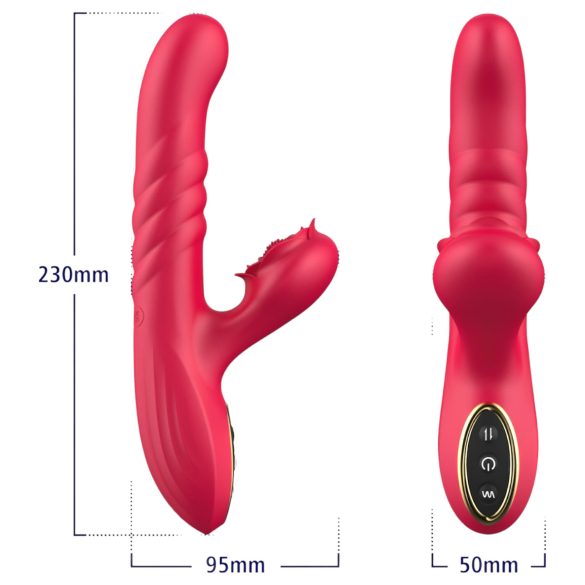 Sweet Play - 2in1 vibrators ar triecieniem un klitora stimulāciju rozā