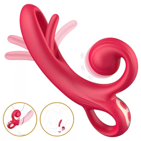 Erospace Sweet Play - klitora roktura vibrators (sarkans)