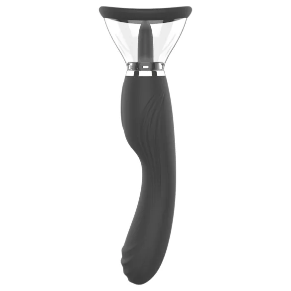 Erospace Sweet Play - 2-in-1 klitora stimulators ar mēlīti un sūkšanu (melns)