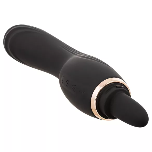 Erospace Sweet Play - 2-in-1 klitora stimulators ar mēlīti un sūkšanu (melns)