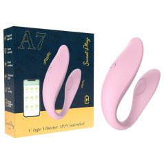 Sweet Play - gudrais pāra vibrators (rozā)