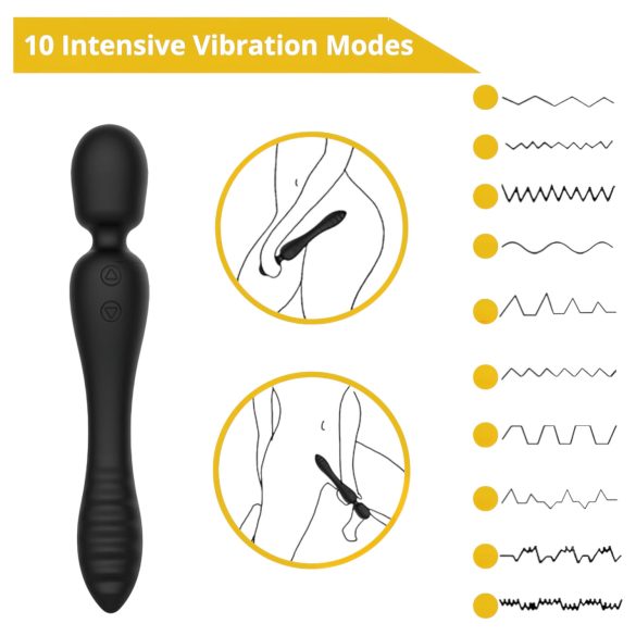 Sweet Play - Masāžas un G-punkta vibrators (melns)