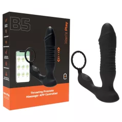   Erospace Men's Play - lietotnes vadāms stumjošs anālais vibrators (melns)