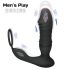 Men's Play - vieds, stimulējošs anālais vibrators (melns)