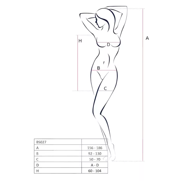 Passion BS027 - sieviešu necaurspīdīga mini kleita melna S-L