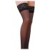 Passion ST003 - mežģīņu augšstilbu zeķes (melns)