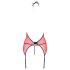 Passion Peonia - sieviešu apakšveļas komplekts tops un stringi sarkans