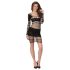 Passion BS105 - melna tīklota minikleita - S-L