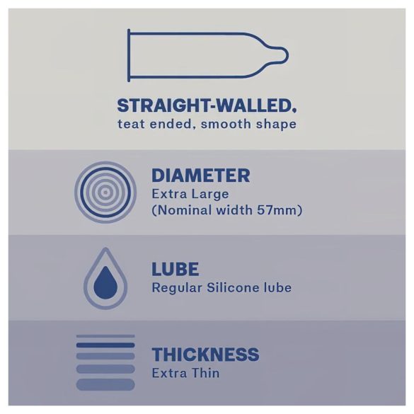 Durex Invisible XL - prezervatīvi lielā izmērā 10 gab