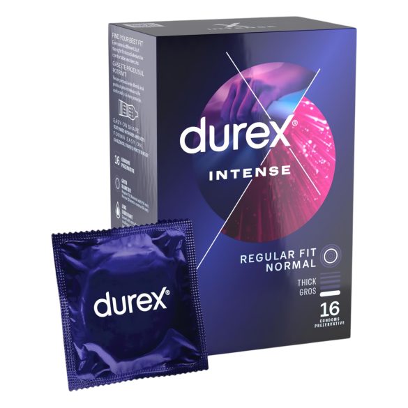 Durex Intense - rievotas un punktots prezervatīvs (16 gab.)