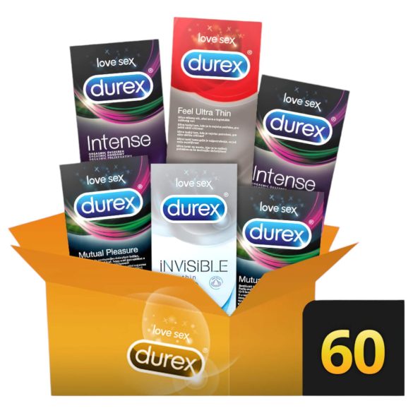 Durex Premium - papildu baudas prezervatīvu komplekts (6x10gab)