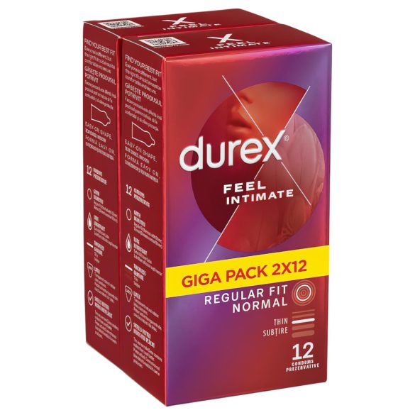 Durex Feel Intimate - plānie prezervatīvi (2x12 gab.)