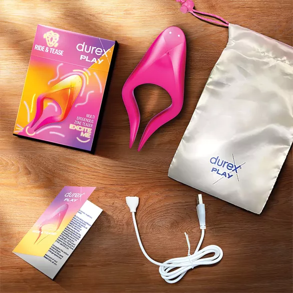 Durex Tease & Ride - vibrators sievietēm klitora stimulācijai rozā