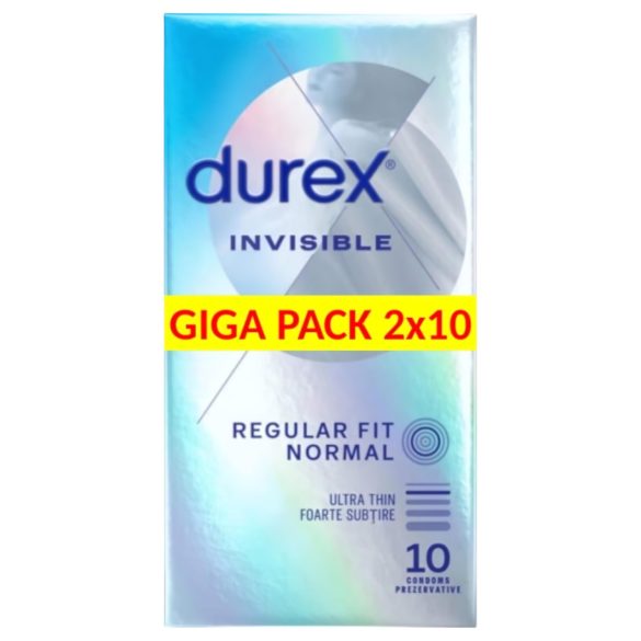 Durex Invisible Ultra-Jutīgs - īpaši plānas prezervatīvi (20 gab.)