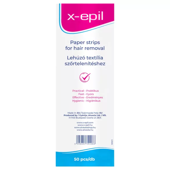 X-Epil - vaksācijas papīra strēmeles 50 gab