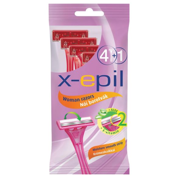 X-Epil - vienreizlietojamais 2 asmeņu sieviešu skuveklis (5 gab.)