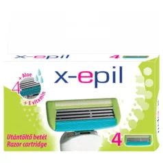 X-Epil - sieviešu skuvekļa uzgaļi 4 asmeņi 4 gab