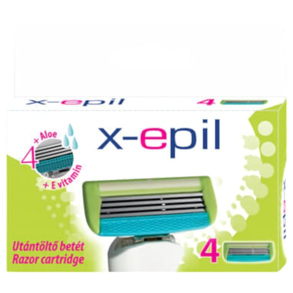 X-Epil - sieviešu skuvekļa asmeņi ar 4 asmeņiem (4 gab.)