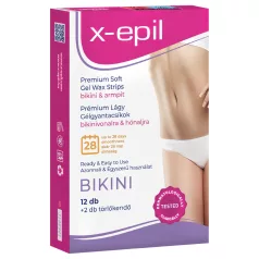 X-Epil - vaksācijas sloksnes bikini un padušu zonai 12 gab