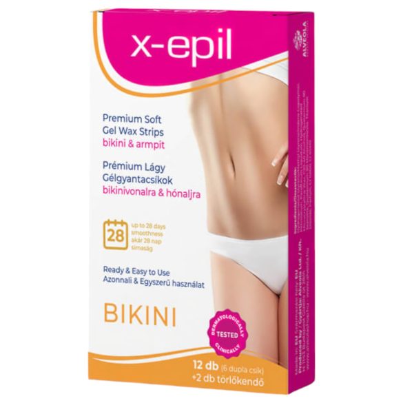 X-Epil - gatavas vaska strēmeles 12 gab. - bikini/paduses