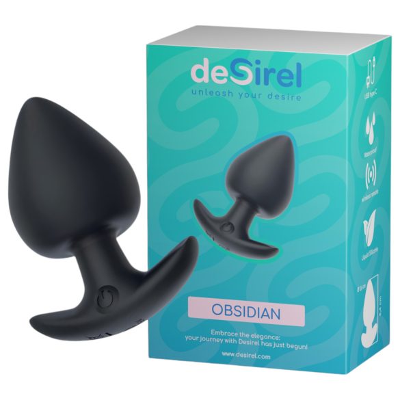 Desirel Obsidian - gudrais anālais vibrators (melns)