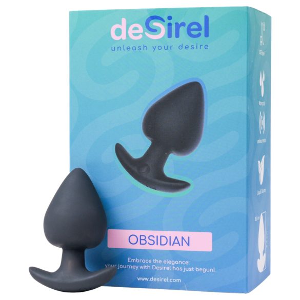 Desirel Obsidian - anālais vibrators ar vadību, melns